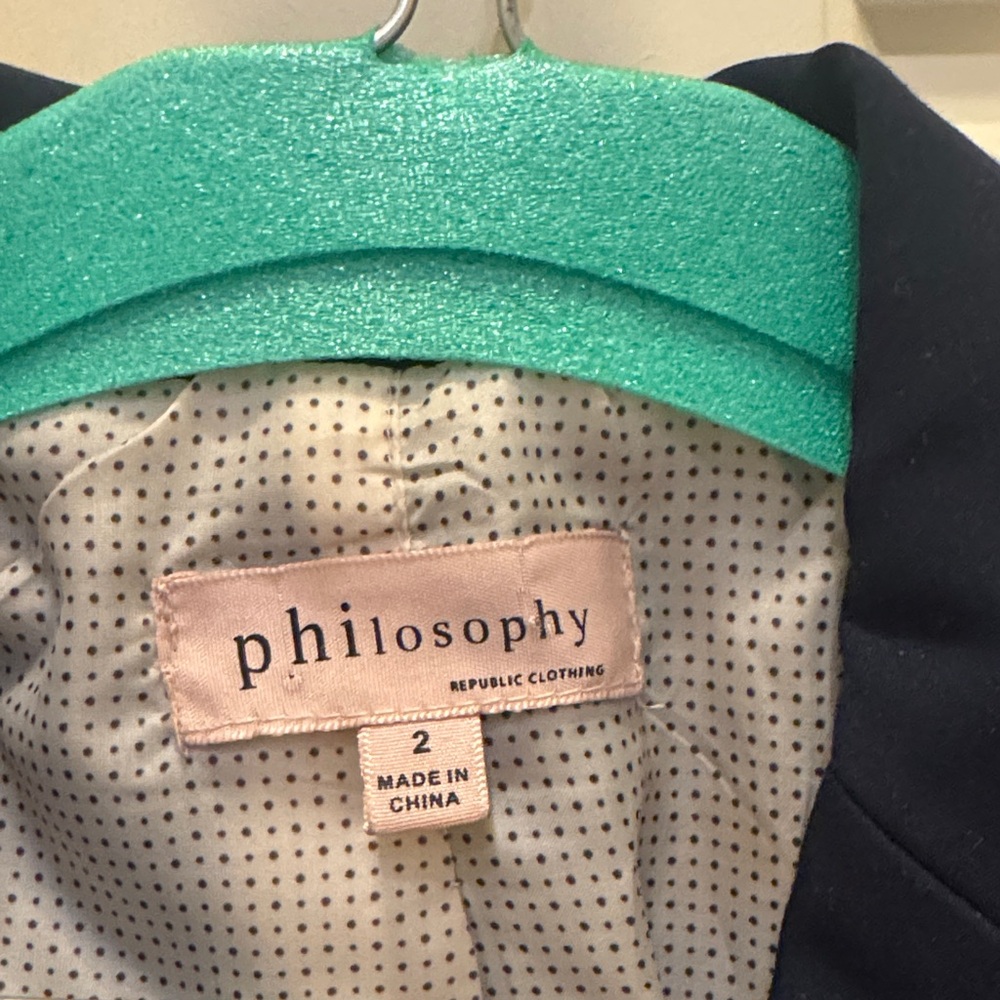 Philosophy Navy Blazer‎ with Button Detail - Picture 2 of 4